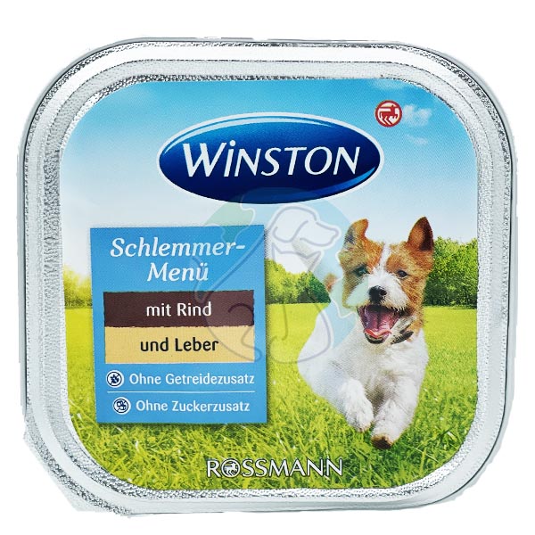 ووم سگ طعم گوشت گاو و جگر winston 150gr